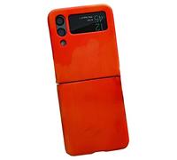 Wigento Custodia protettiva in silicone per Samsung Galaxy Z Flip4 (arancione)
