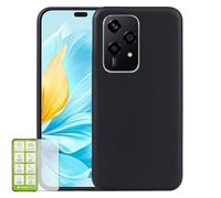 Wigento Custodia protettiva in silicone TPU per Honor 200 Lite, colore nero + 0,26 H9