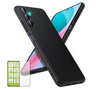 Wigento Custodia protettiva in silicone TPU per Samsung Galaxy M54 5G, colore nero + 0,26 H9