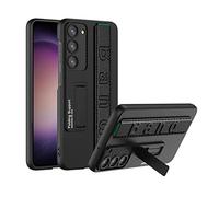 Wigento Custodia protettiva in silicone TPU per Samsung Galaxy S23 Plus 5G, colore nero con cinturino