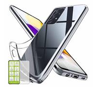 Wigento Custodia protettiva in silicone TPU trasparente per Samsung Galaxy A73 5G + 0,26 H9