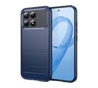 Wigento Custodia protettiva in TPU per Xiaomi Poco F8 Pro, in fibra di carbonio, colore blu
