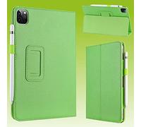 Wigento Custodia protettiva per Apple iPad Air 13 2024/Pro 12.9 2021, in finta pelle, colore: verde