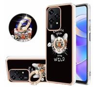 Wigento Custodia protettiva per Honor 200 Lite, in TPU e policarbonato, con anello
