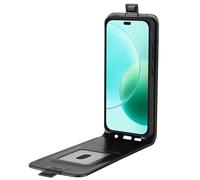 Wigento Custodia protettiva per Honor 400 Lite, texture verticale, in ecopelle, colore nero