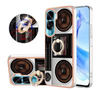 Wigento Custodia protettiva per Honor 90 Lite, motivo serie + anello TPU + PC