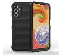 Wigento Custodia protettiva per Samsung Galaxy A14 5G TPU / PC Design Magic Shield + Flanella Cover Custodia protettiva Nero