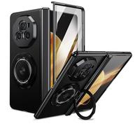 Wigento Custodia protettiva pieghevole per Honor Magic V3, con anello magnetico in metallo a 360°, colore nero