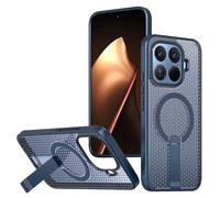 Wigento Custodia rinfrescante per Xiaomi 15T Pro 5G, design ibrido, con MagSafe e supporto, blu