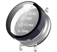 Wigento Custodia Smart Watch per Garmin Lily 2 in plastica PC + protezione H9 vetro duro blu scuro