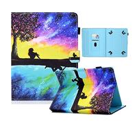 Wigento Custodia universale per Samsung Galaxy Tab A8 2021 X205 X200, motivo 4 tablet, in similpelle