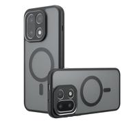 Wigento MagSafe - Custodia protettiva ibrida in plastica TPU per OnePlus 15, colore nero