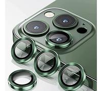 Wigento Metal Ring Camera Tempered Glass Film per Apple iPhone 14 Pro Max / 14 Pro Panzer Accessories Vetro Verde