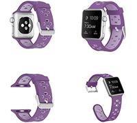 Wigento Per Apple Watch Series Ultra 1 + 2 49 mm 9 8 7 45/6 SE 5 4 44/3 2 1 42 mm plastica/silicone orologio intelligente orologio sportivo viola