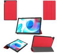 Wigento Per Oppo Realme Pad 10.4 3folt Wake Up Smart Stand Cover Cover Rosso Tablet Case