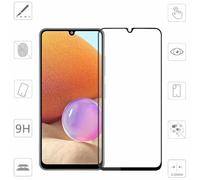 Wigento Per Samsung Galaxy A15 2 X 3D Display Full LCD H9 Vetro rigido Nero Pellicola Protettiva Vetro