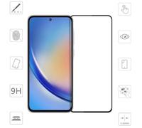 Wigento Per Samsung Galaxy A55, 1 display 3D, Full LCD H9, vetro rigido, nero, pellicola protettiva