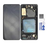 Wigento Per Samsung Galaxy S22 Ultra 5G Display Full OLED con cornice Unità Touch Ricambio Riparazione Viola