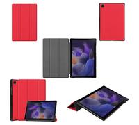 Wigento Per Samsung Galaxy Tab A8 2021 X205 X200 3folt Wake Up Smart Stand Cover Rosso Tablet Custodia Case Cover