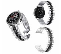 Wigento Per Samsung Galaxy Watch 6/5/4 40 44 mm/Watch 5 Pro 45 mm/Watch 6/4 Classic 43 47 mm/42 46 mm Deluxe Cinturino di ricambio modello 11 in acciaio inox Smart Watch