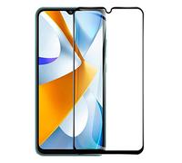 Wigento Per Xiaomi Poco C40 3D Display Full LCD H9 Vetro rigido Nero Pellicola Protettiva Vetro