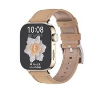 Wigento Smartwatch, cinturino in pelle per Huawei Watch Fit 5 4 / Fit 5 4 Pro 3, colore: marrone e oro