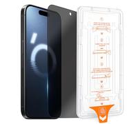 Wigento SnapFit Privacy - Vetro protettivo per Apple iPhone 16 Pro, supporto per l'installazione 3D Premium Display H9