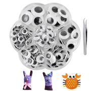 Wiggle Eyes - Self Adhesive Googly For Scrapbooking | Arts And Crafts Making Eyes, Tweezers Included DIY Toys Birthday Cards Handmade Dolls Home Decoration with Creative Crafting Scenario