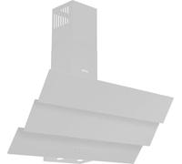 Wiggo B943G - Cappa aspirante 90 cm, senza testa I aspirante 615 m³/h, display touch a 4 livelli, classe di efficienza energetica B, con 2 filtri a carbone, cappa anteriore in vetro bianco