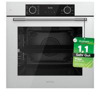 WIGGO Set da forno 60 cm, 73 l, con guide telescopiche e airfry, autopulente, 10 funzioni, chiusura morbida, dispositivo da incasso, forno da incasso, classe energetica A