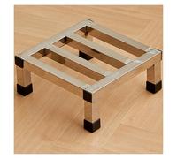 WIGING Base Rialzata per Condizionatore d'Aria, Staffa di Base in Acciaio Inossidabile, Supporto da Terra Base di Supporto Universale, Pallet da Pavimento per Magazzini Garage(25x25x10cm)