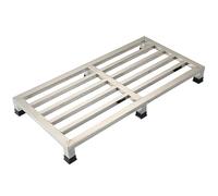 WIGING Pallet in Acciaio Inossidabile Carico Rack di Stoccaggio, Mobili Base per Elettrodomestici, Pallet da Pavimento per Magazzini Garage Cucine Negozi(30x120x10cm)