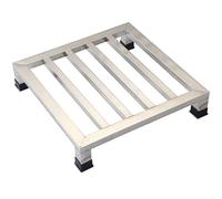 WIGING Pallet in Acciaio Inossidabile Carico Rack di Stoccaggio, Mobili Base per Elettrodomestici, Pallet da Pavimento per Magazzini Garage Cucine Negozi(30x50x10cm)