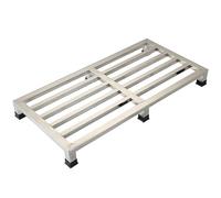 WIGING Pallet in Acciaio Inossidabile Carico Rack di Stoccaggio, Mobili Base per Elettrodomestici, Pallet da Pavimento per Magazzini Garage Cucine Negozi(30x90x10cm)