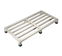 WIGING Pallet in Acciaio Inossidabile Carico Rack di Stoccaggio, Mobili Base per Elettrodomestici, Pallet da Pavimento per Magazzini Garage Cucine Negozi(60x100x10cm)
