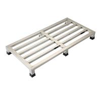 WIGING Pallet in Acciaio Inossidabile Carico Rack di Stoccaggio, Mobili Base per Elettrodomestici, Pallet da Pavimento per Magazzini Garage Cucine Negozi(30x80x10cm)
