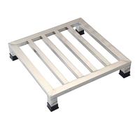 WIGING Pallet in Acciaio Inossidabile Carico Rack di Stoccaggio, Mobili Base per Elettrodomestici, Pallet da Pavimento per Magazzini Garage Cucine Negozi(40x60x10cm)