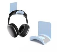 wigmoa S-T8 - Supporto compatto per cuffie sotto la scrivania, montaggio a parete, con gancio adesivo sicuro, compatibile con Airpods Max e la maggior parte delle cuffie/controller (blu/montaggio a