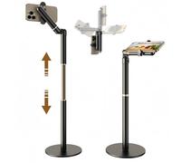 wigmoa 【Supporto per cellulare in alluminio da 63 cm, angolo regolabile a 360°, supporto per cellulare da 4 a 6,9 pollici da tavolo per YouTube Streaming Registrazione video, creatore di contenuti,