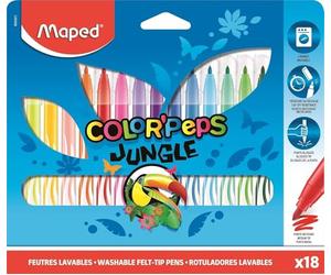 WIGO - Pennarelli Jungle Color'Peps - Punta Media - Box X18