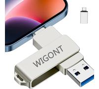 WIGONT Chiavetta USB 128 GB, Chiavetta USB per lphone per Salvare più Foto e Video,3 in 1 Memoria Esterna per i0S/PC/Tipo C, Chiavette lphone Bella e Resistente.Non è Necessaria un'APP.