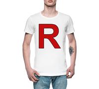 Wigoro Team Rocket - Jessie And James Uomo Maglietta T-Shirt Tee Bianco Men's White T-Shirt