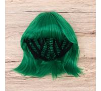 Wig's Bob parrucca corta parrucca dritta fibra ad alta temperatura (verde)