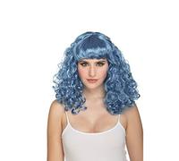 Wigs My Other Me Curled Fringe Blue Costume Accs NUOVO