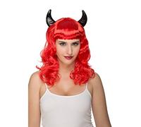 Wigs My Other Me Red Female Demon Costume Accs NUOVO