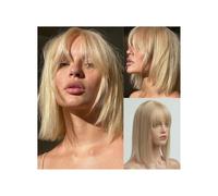 Wigs, Parrucca con frangia, parrucca da 25 cm, base in pizzo da 7,6 x 13 cm for donne con capelli radi,Wigs for women
