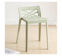 WIGSELBL Comodo sgabello da ufficio in plastica con schienale, sedia ergonomica in plastica ispessita, impilabile, sgabelli alti e semplici stile nordico (stile 6)