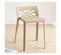 WIGSELBL Comodo sgabello da ufficio in plastica con schienale, sedia ergonomica in plastica ispessita, impilabile, sgabelli alti e semplici sedie nordiche (stile 1)