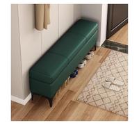 WIGSELBL Panca ottomana con contenitore in finta pelle, per camera da letto, con parte superiore sollevabile, moderna, di lusso, poggiapiedi, divano ottomana per soggiorno (verde, 70 cm)