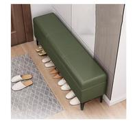 WIGSELBL Panca per camera da letto con ottomana portaoggetti, panca imbottita moderna con estremità del letto, poggiapiedi portaoggetti di lusso per soggiorno (verde, 80 cm)